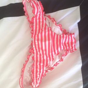 American striped scrunch bikini bottoms