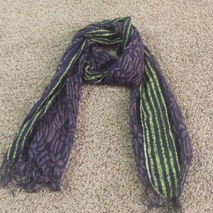purple, green & blue scarf/shawl