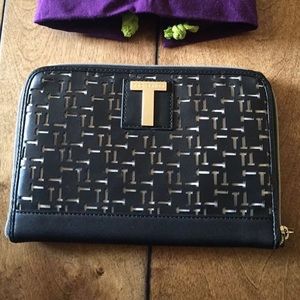 Ted Baker Leather iPad Mini Zipper Case Clutch