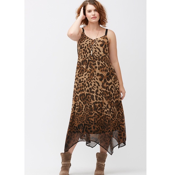 Lane Bryant Dresses & Skirts - LANE BRYANT Ombre Animal Print Slip Dress