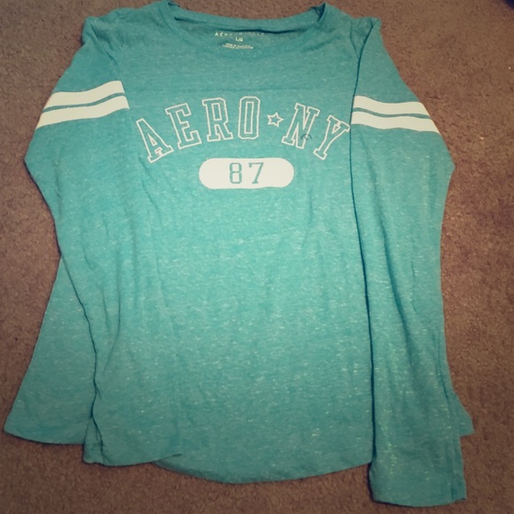 Aeropostale light blue long sleeve