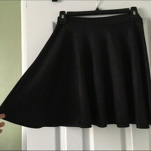 Sparkly Black Skater Skirt