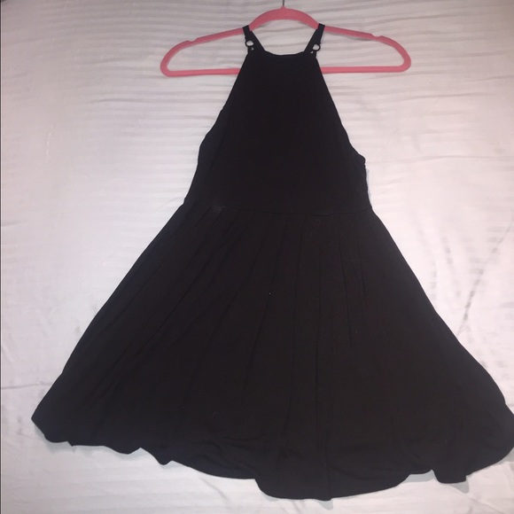 Black halter top mini dress (Urban Outfitters)