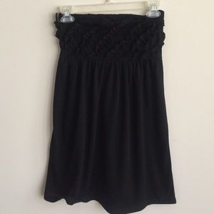 Black Ruffle Swimsuit Coverup