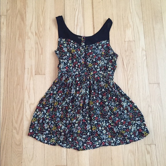 Floral dress with open back