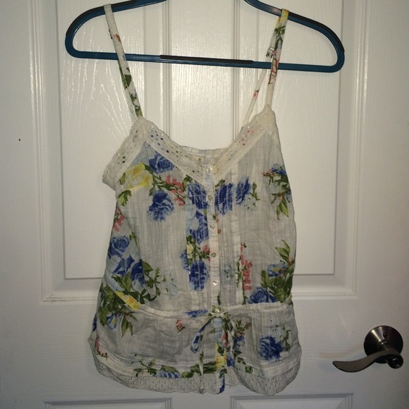 floral light and slightly see through shirt