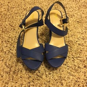 Brand new blue wedges
