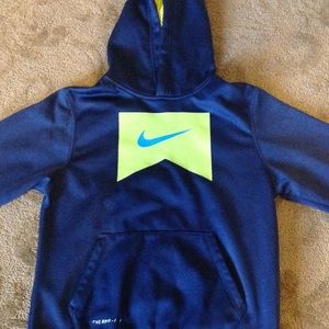 NIKE boys medium blue hoodie