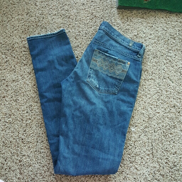 7 For All Mankind Roxanne embroidered size 30