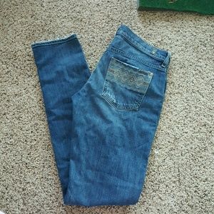 7 For All Mankind Roxanne embroidered size 30