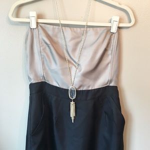 Banana Republic Strapless Silk Cocktail Dress