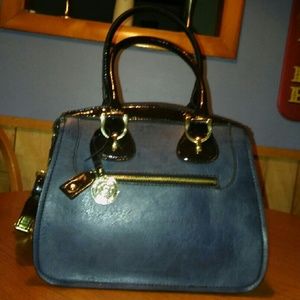 Classy leather Canvas full size handbag