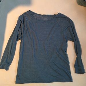 Long Sleeve Blue T-shirt