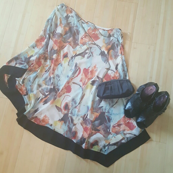 Allen B. One shoulder dress