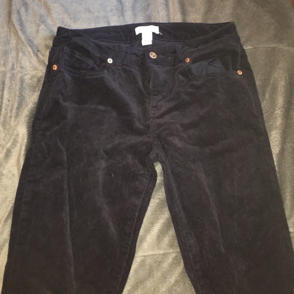 Black Corduroy Skinny Pants