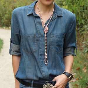 cloth & stone denim button down