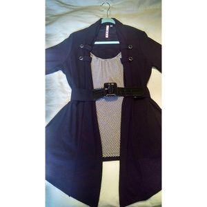 Black Blouse w/Belt