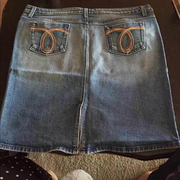 Jean skirt.