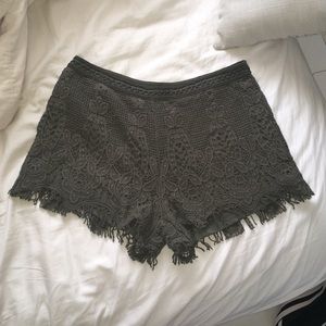mossimo crochet shorts