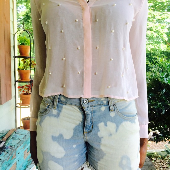 Pearl stitched shirt