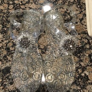 Coach Embellished Flower Sandals