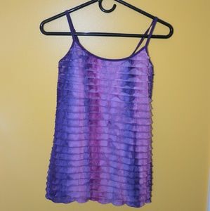 Purple Ruffle Tank
