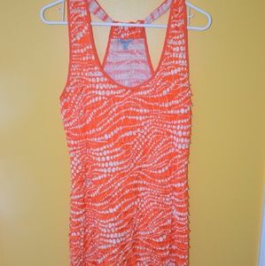 Orange party ruffle dress