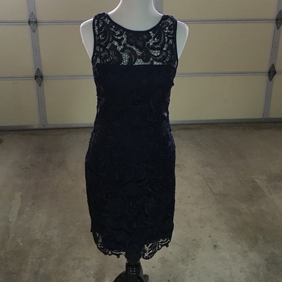Navy blue lace dress