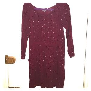 Rebecca Taylor Red Studded Dress with Pockets