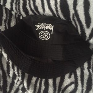 Black Original Stussy Bucket Hat