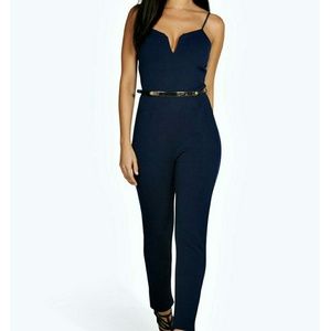 NWT Boohoo Jumpsuit Navy