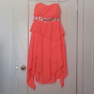 Neon Orange Party Dress
