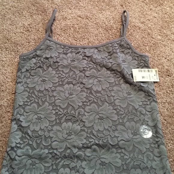 Aeropostale grey lace cami tank