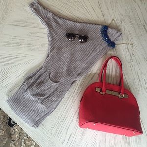 Beige AEO long knit sweater