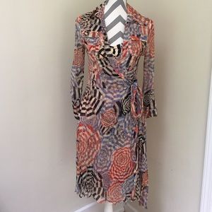 DVF Silk Wrap Dress - Size 6