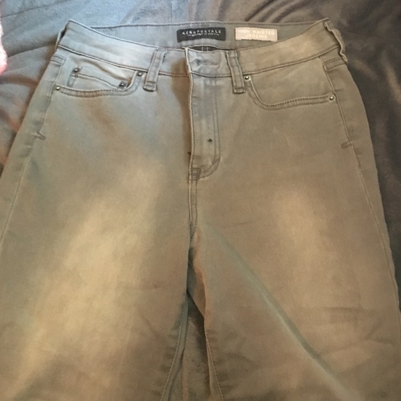 High Waisted Gray Skinny Jeans