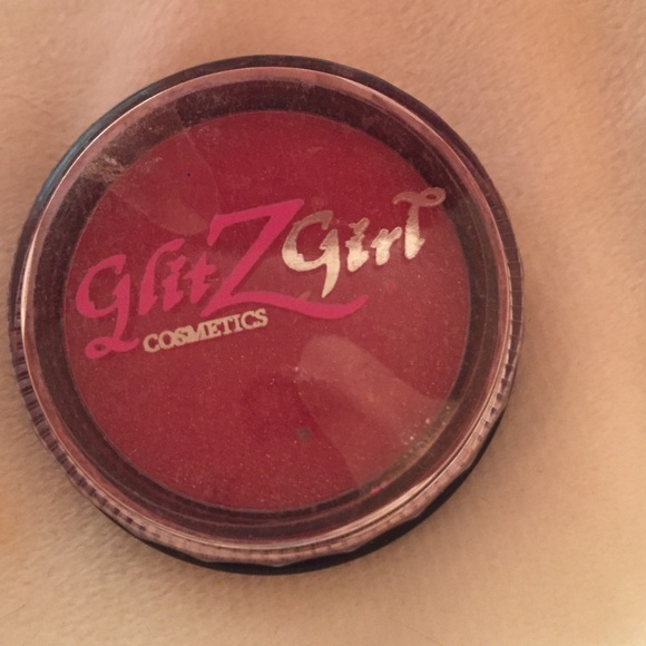 Red sparkly eyeshadow