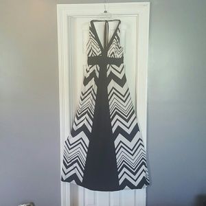 Black and white chevron maxi