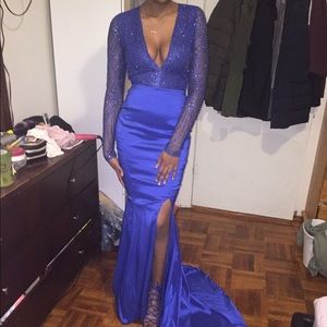 Royal Blue gown could be worn as prom dress also