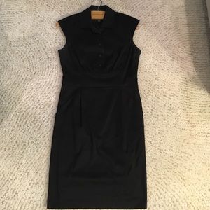 Ann Taylor Collared Black Dress