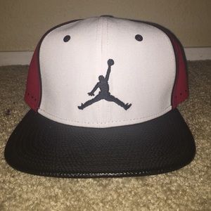 Red black and white Jordan Snapback
