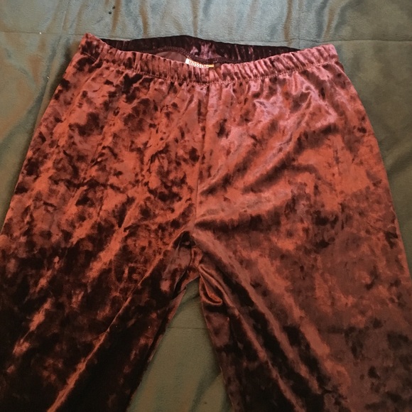 Velvet Maroon Leggings