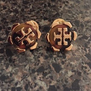 Tory Burch Tortoise Stud Earrings