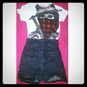 High waited Jean shorts