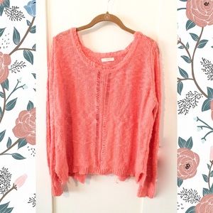 Hot Pink Open back sweater