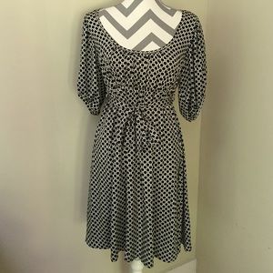 H&M Black/White Dress - Size 8