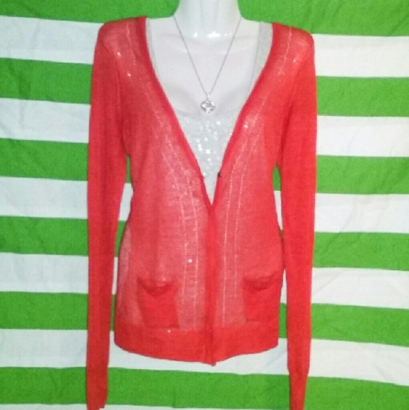 Beautiful Sheer Orange Cardigan