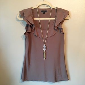 Banana Republic Sleeveless Ruffle Blouse