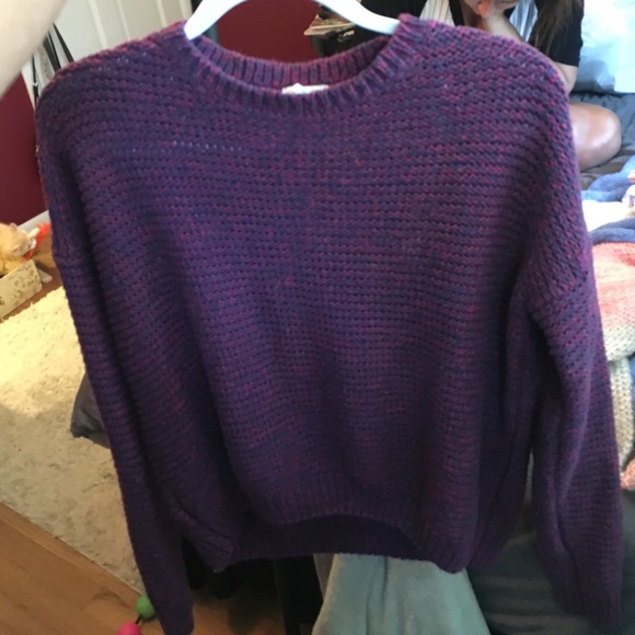 Blue and Red Knit Sweater