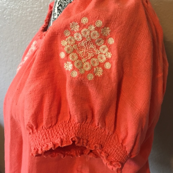 Style & Co Bohemian Style Embroidered Top - Picture 3 of 4